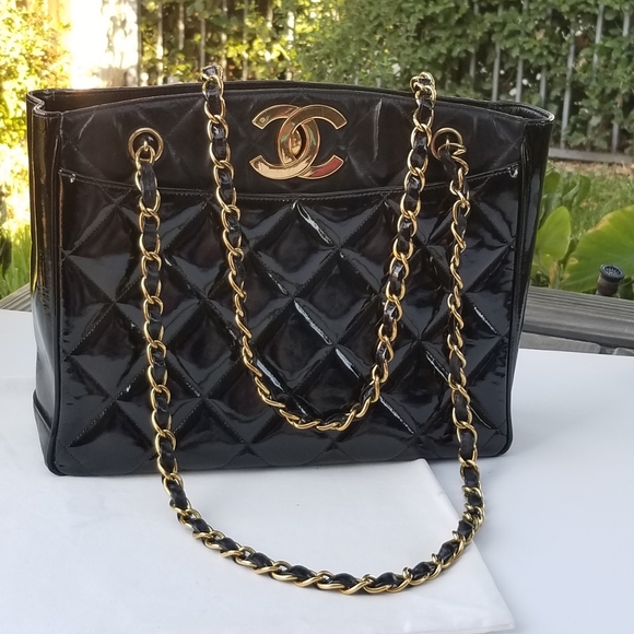 CHANEL Handbags - CHANEL Timeless Huge CC 24K Gold Plated Quilted leather chain strap Tote handbag